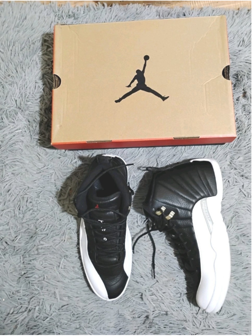 Air Jordan 12 Playoff 2022 Men Size 10 Black White Sneakers CT8013-006